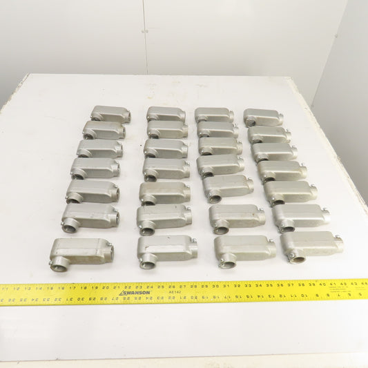 Crouse-Hinds 1" Cast Aluminum Conduit Outlet Body (No Cover) Lot Of 28
