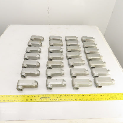 Crouse-Hinds 1" Cast Aluminum Conduit Outlet Body (No Cover) Lot Of 28