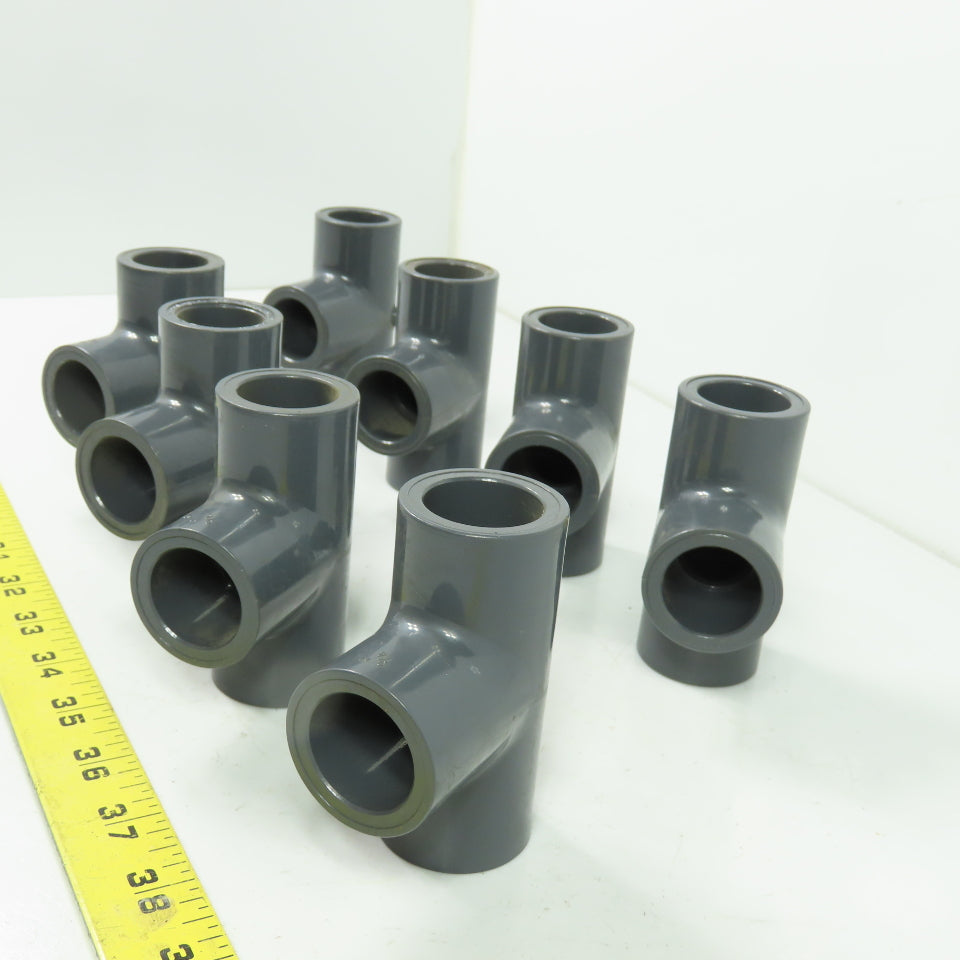 Colonial SCH-80 PVC-1 D-2467 PVC Tee Fitting 3/4" ID Lot Of 8