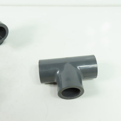 Colonial SCH-80 PVC-1 D-2467 PVC Tee Fitting 3/4" ID Lot Of 8