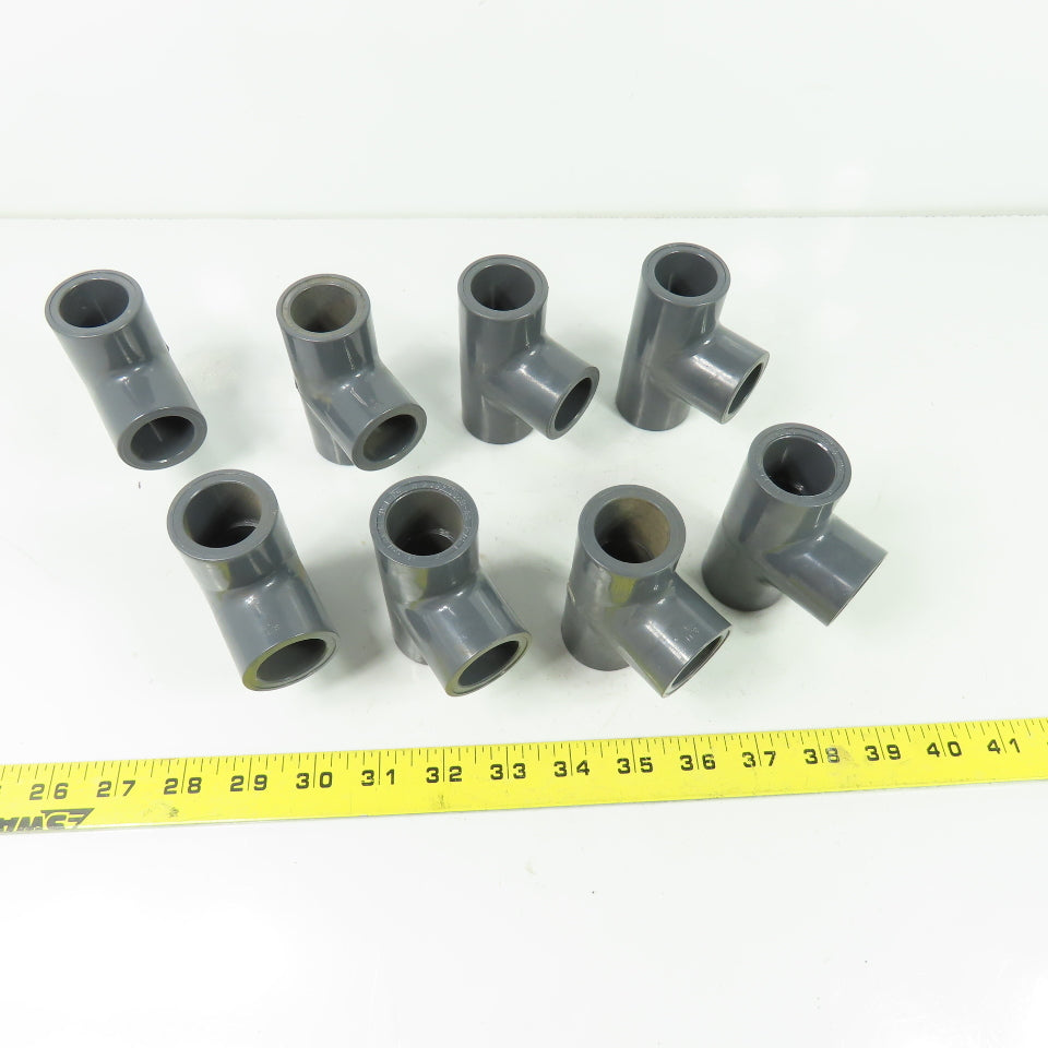 Colonial SCH-80 PVC-1 D-2467 PVC Tee Fitting 3/4" ID Lot Of 8