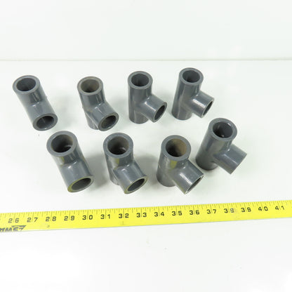 Colonial SCH-80 PVC-1 D-2467 PVC Tee Fitting 3/4" ID Lot Of 8