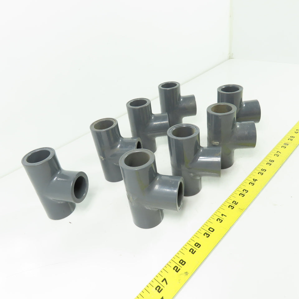 Colonial SCH-80 PVC-1 D-2467 PVC Tee Fitting 3/4" ID Lot Of 8
