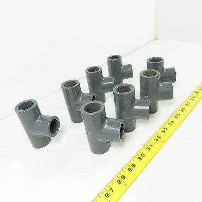 Colonial SCH-80 PVC-1 D-2467 PVC Tee Fitting 3/4" ID Lot Of 8