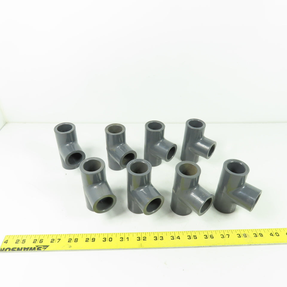 Colonial SCH-80 PVC-1 D-2467 PVC Tee Fitting 3/4" ID Lot Of 8