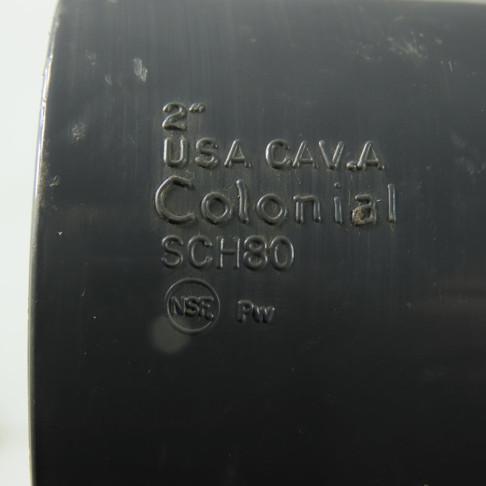 Colonial 2" SCH80 90° PVC Elbow Lot Of 5