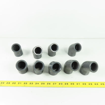 Colonial 1" SCH-80 45° PVC Elbow Lot Of 9