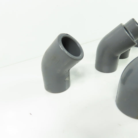 Colonial 1" SCH-80 45° PVC Elbow Lot Of 9