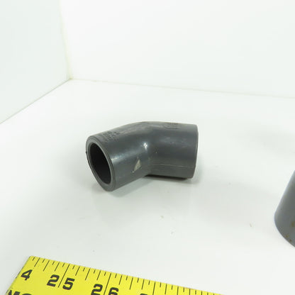 Colonial 1" SCH-80 45° PVC Elbow Lot Of 9