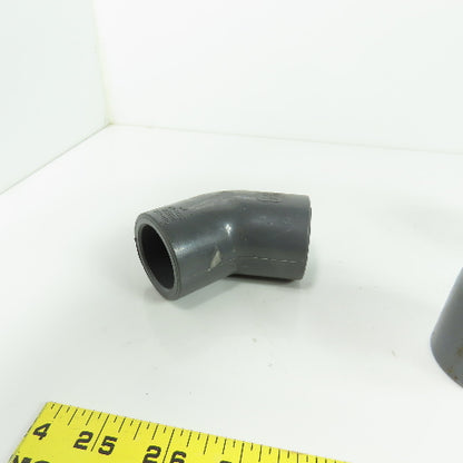 Colonial 1" SCH-80 45° PVC Elbow Lot Of 9