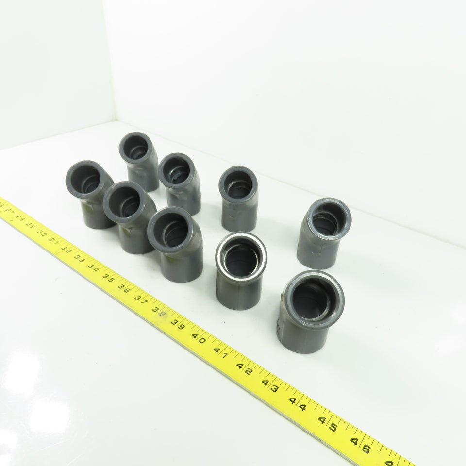 Colonial 1" SCH-80 45° PVC Elbow Lot Of 9