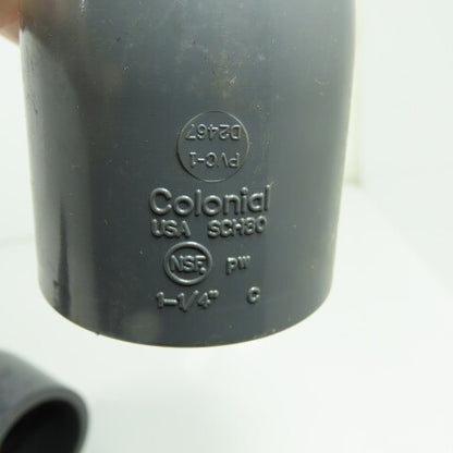 Colonial 1-1/4" SCH-80 90° PVC Elbow Lot Of 7