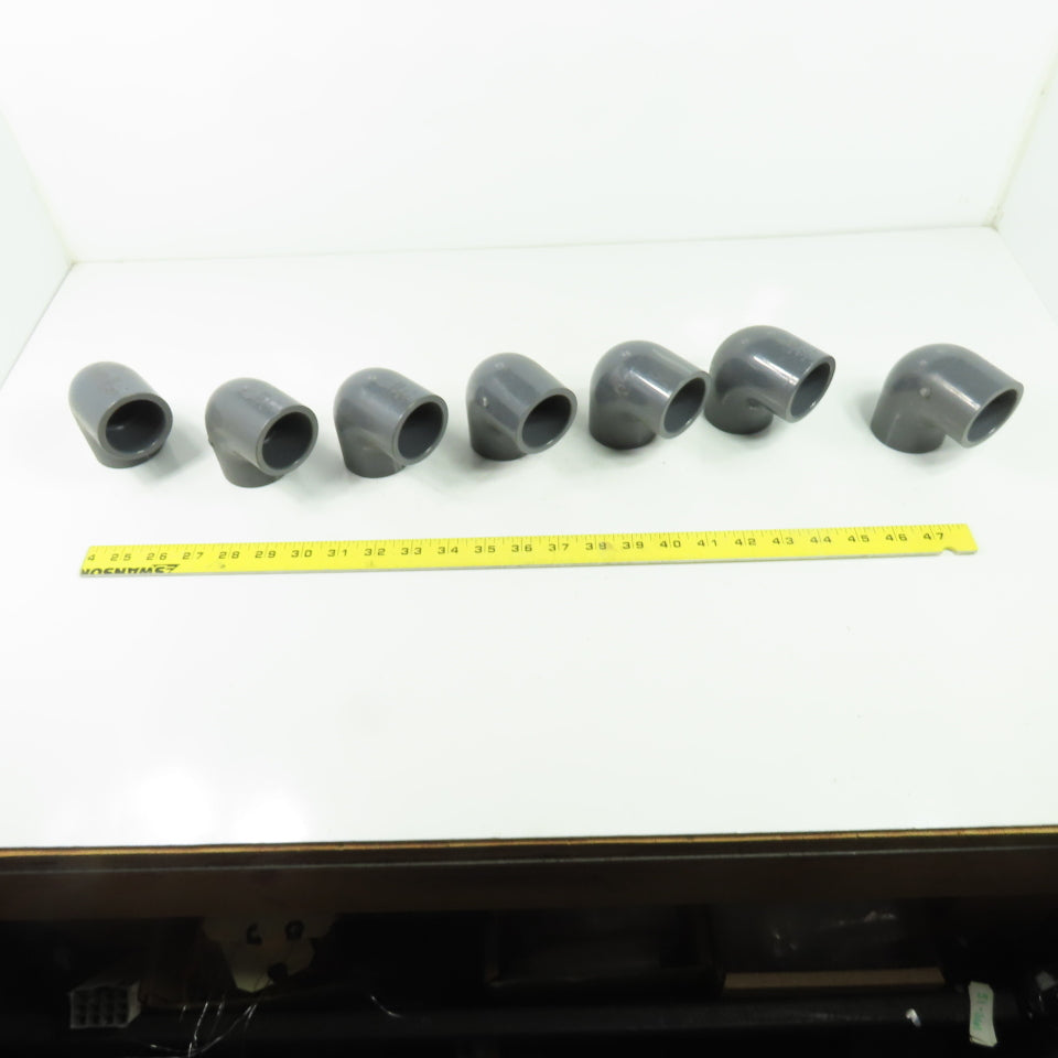 Colonial 1-1/4" SCH-80 90° PVC Elbow Lot Of 7