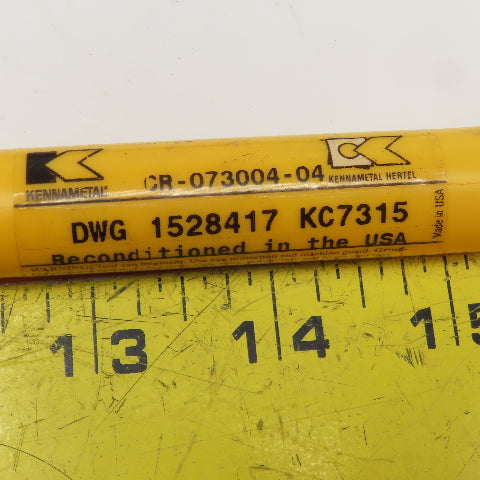 Kennametal 39/64" Diam. 2 Flute Twist Solid Carbide Drill 118° 1/2" Shank