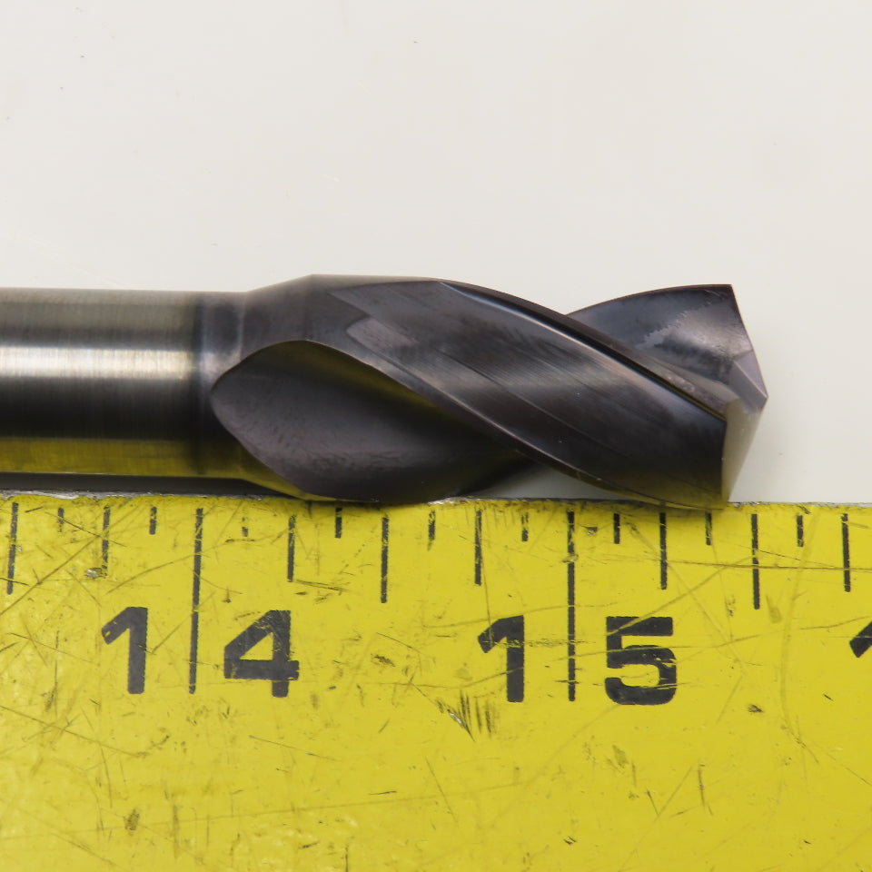 Kennametal 39/64" Diam. 2 Flute Twist Solid Carbide Drill 118° 1/2" Shank