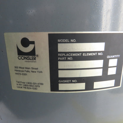 Consler CB-170-060-FL/0200 16" Air Intake Filter Silencer 6-1/2" Out
