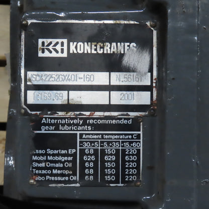 Kone HSC42252GX401-160 159.69:1 Ratio Right Angle Gear Reducer 110 x 28mm Shafts