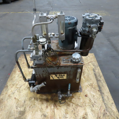 Parker H-Pak H1X9631/10 10 Gallon 1.5HP Hydraulic Power Unit 230/460V 0.6/0.9GPM