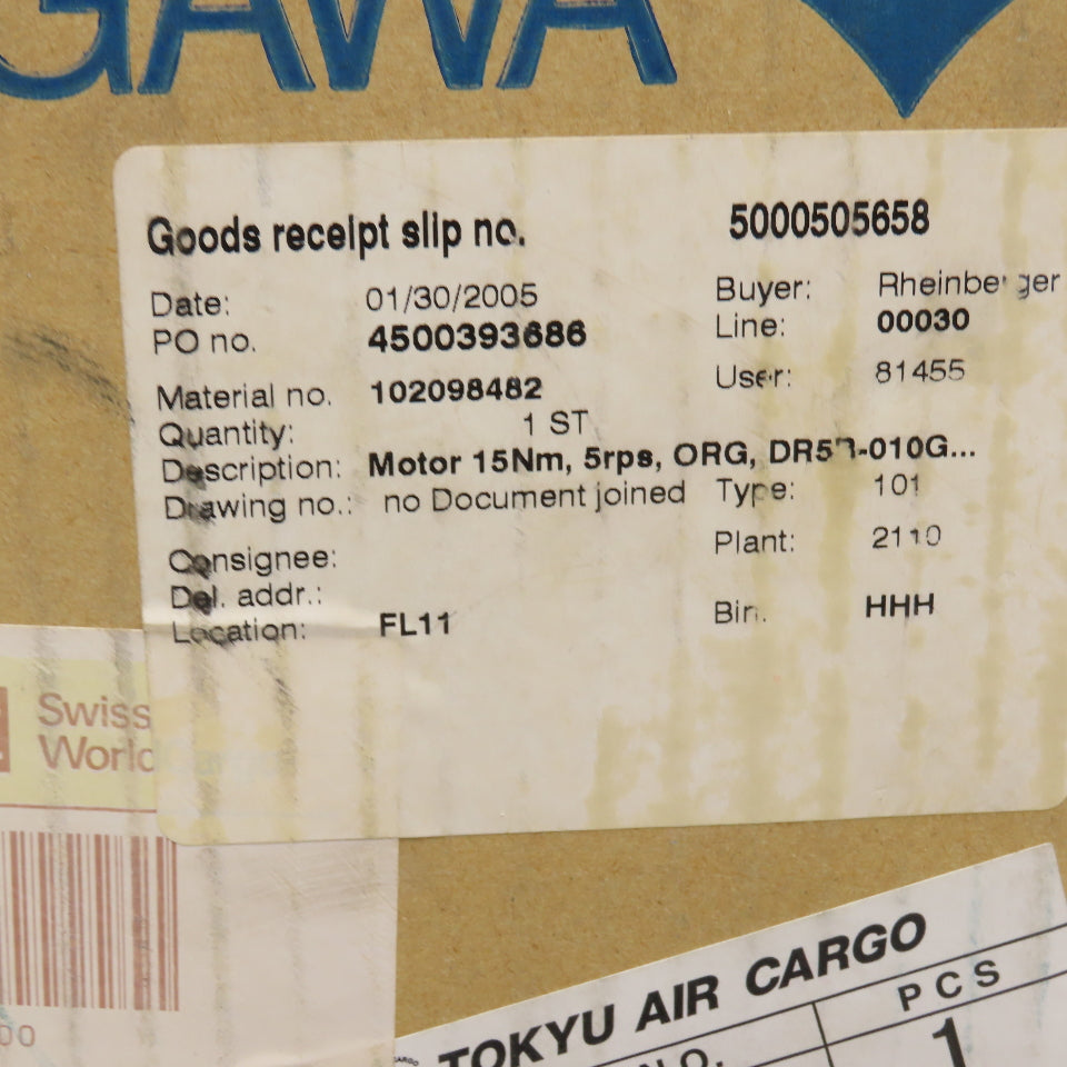Yokogawa DR1015B80 Dynaserv DD Servo Actuator