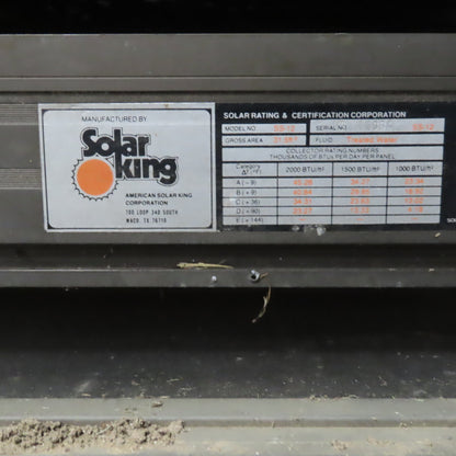 Solar King SS-12 Off Grid Solar Treated Water Heater Lot Of 11 (3 Broken)