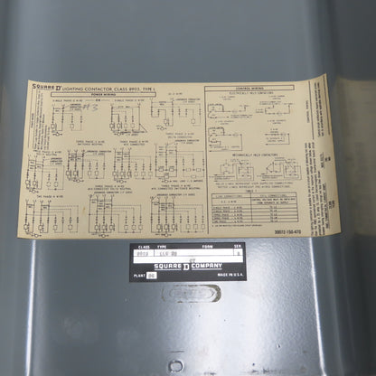 Square D 8903 LLG 20 Ser B Enclosed Lighting Contactor 600V 250VDC 120V Coil