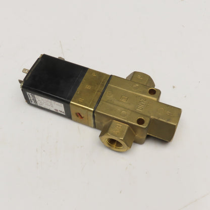 Burkert 340-C-7/16-B 3 Way Solenoid Valve 3/8", 3/4" Ports 24V 60Hz Coil