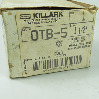 Killark OTB-5 1-1/2" Conduit Outlet Body Series 0 Type TB