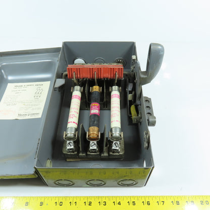 Square D A85341 Series A1 30A Fusible Safety Disconnect Switch 600V 3-Pole 20HP