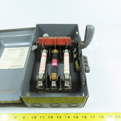 Square D A85341 Series A1 30A Fusible Safety Disconnect Switch 600V 3-Pole 20HP