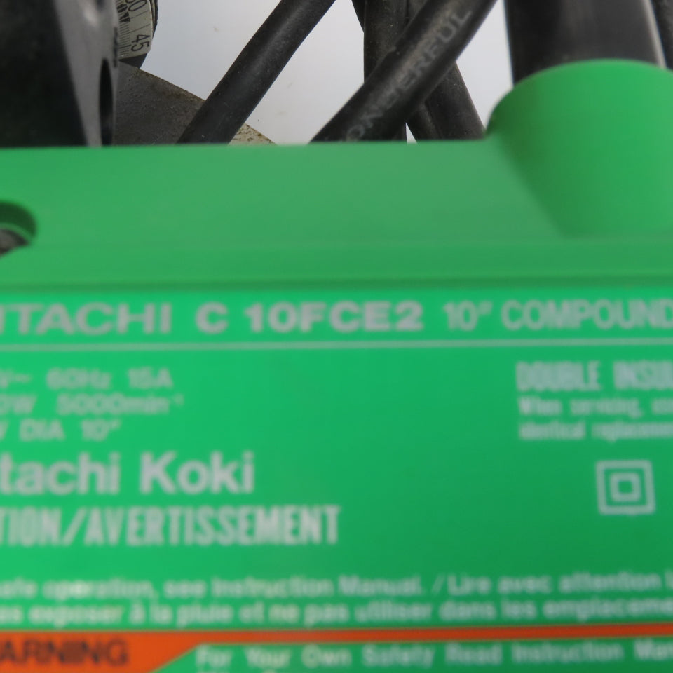 Hitachi C10FCE2 10" Compound Miter Saw 120V 15A 5000 RPM