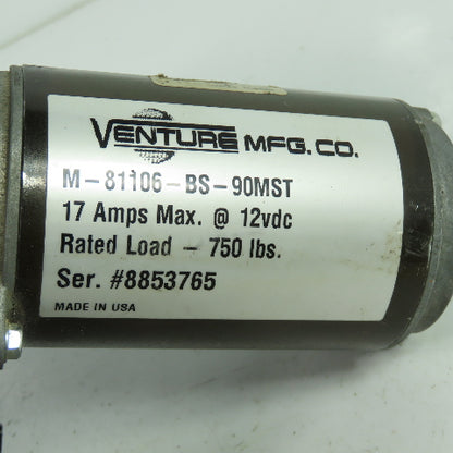 Venture M-81106-BS-90MST Actuator Slide-Out Motor 12VDC 17A 5800RPM 750LBS