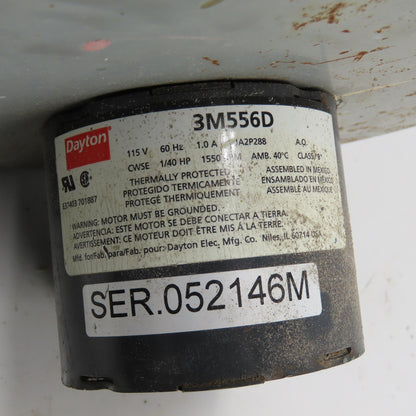 Dayton 3M556D 1/40HP Direct Drive Squirrel Cage Blower Fan 115V 1A 1550RPM