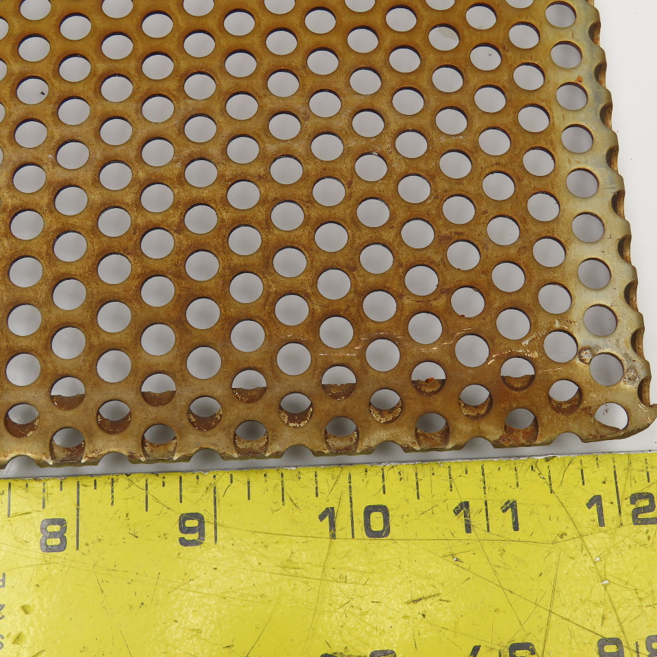 32-1/2" x 12" Corrugated Stainless Steel Baffle Strainer Plates Lot Of 3