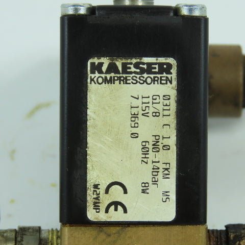 Kaeser 0311 C 1,0 FKM MS Pneumatic Solenoid Valve 115V PN0-14 Bar