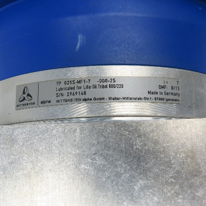 Siemens 1FK7063-5AF71-1DH5 263V 3Ph Servo Motor W/ Wittenstine 7:1 Gear Head