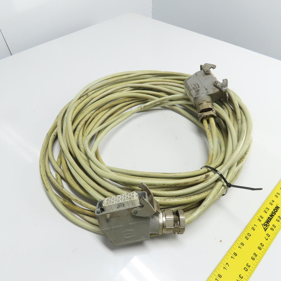 Harting C146-10B040 Female W/C146-10A040 Male 40 Pin Connectors 48' Cordset 600V