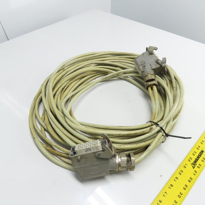 Harting C146-10B040 Female W/C146-10A040 Male 40 Pin Connectors 48' Cordset 600V