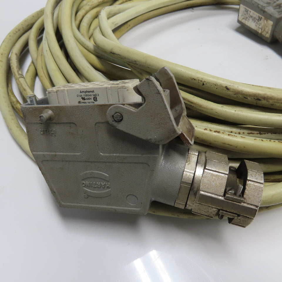 Harting C146-10B040 Female W/C146-10A040 Male 40 Pin Connectors 48' Cordset 600V