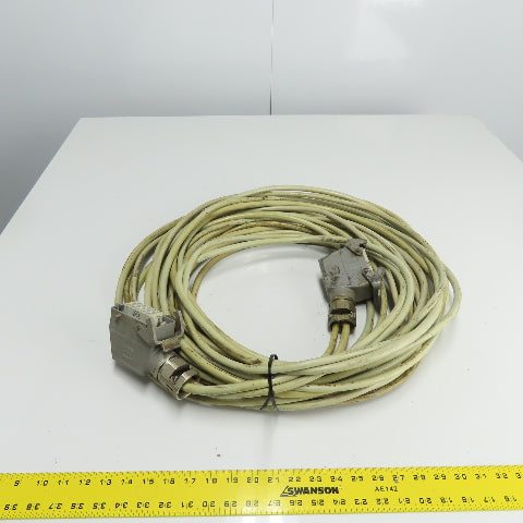 Harting C146-10B040 Female W/C146-10A040 Male 40 Pin Connectors 48' Cordset 600V