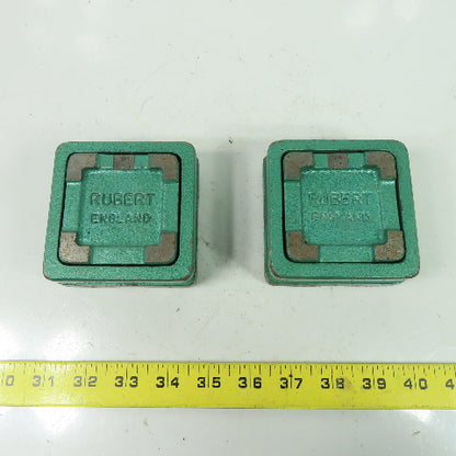 Rubert England Ball Bearing Machine Blocks 3-3/8" X 3-3/8" Lot Of 2