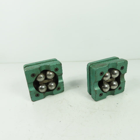 Rubert England Ball Bearing Machine Blocks 3-3/8" X 3-3/8" Lot Of 2
