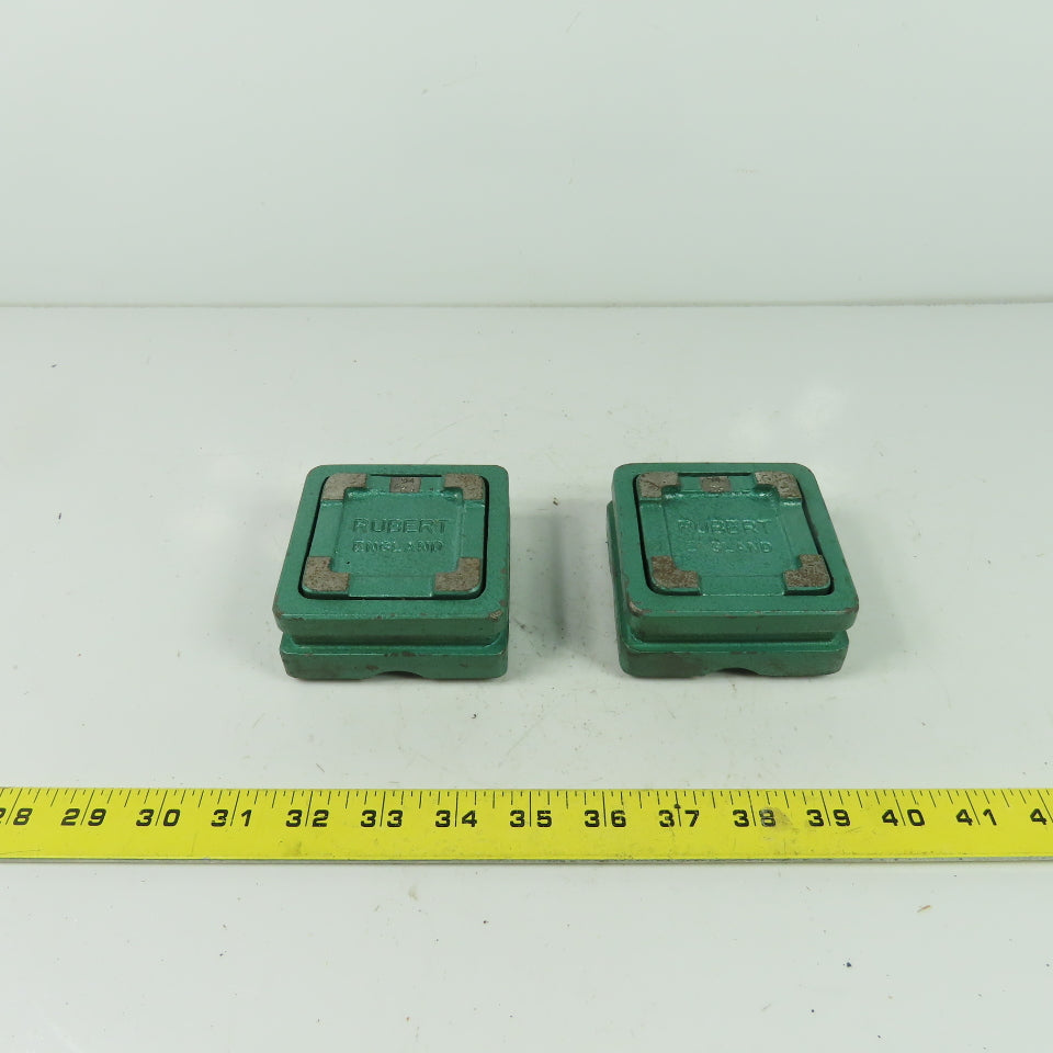 Rubert England Ball Bearing Machine Blocks 3-3/8" X 3-3/8" Lot Of 2