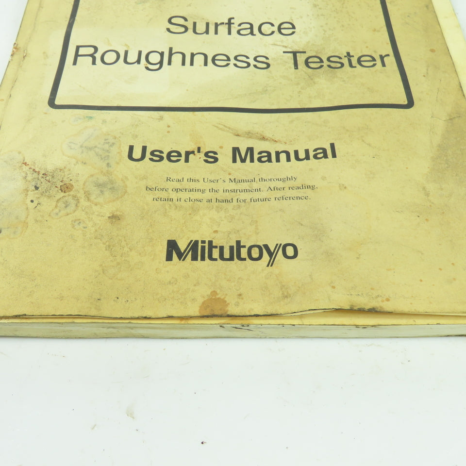 Mitutoyo SJ-201 Surface Roughness Tester User's Manual