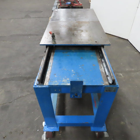 61" x 24" x 36" H Steel Slide Top Work Table Weld Bench 1/2" & 5/8" W/ Casters