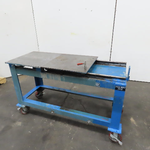 61" x 24" x 36" H Steel Slide Top Work Table Weld Bench 1/2" & 5/8" W/ Casters