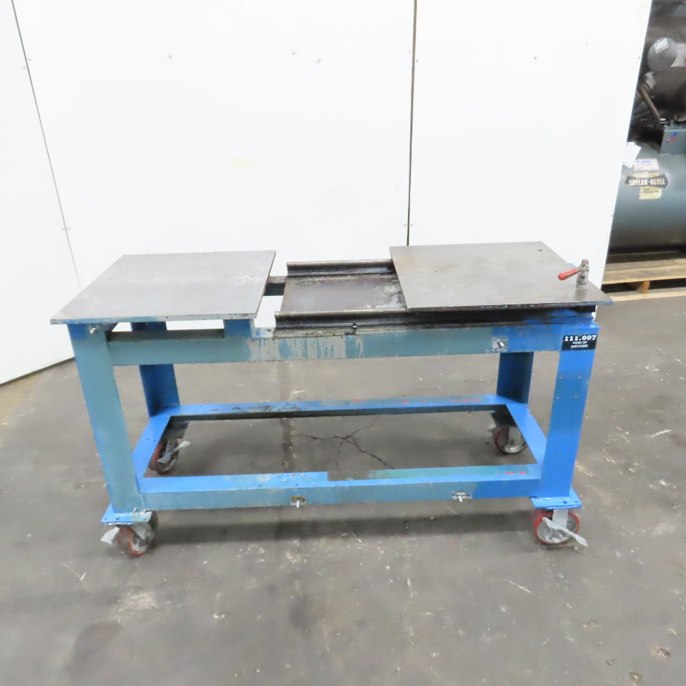61" x 24" x 36" H Steel Slide Top Work Table Weld Bench 1/2" & 5/8" W/ Casters