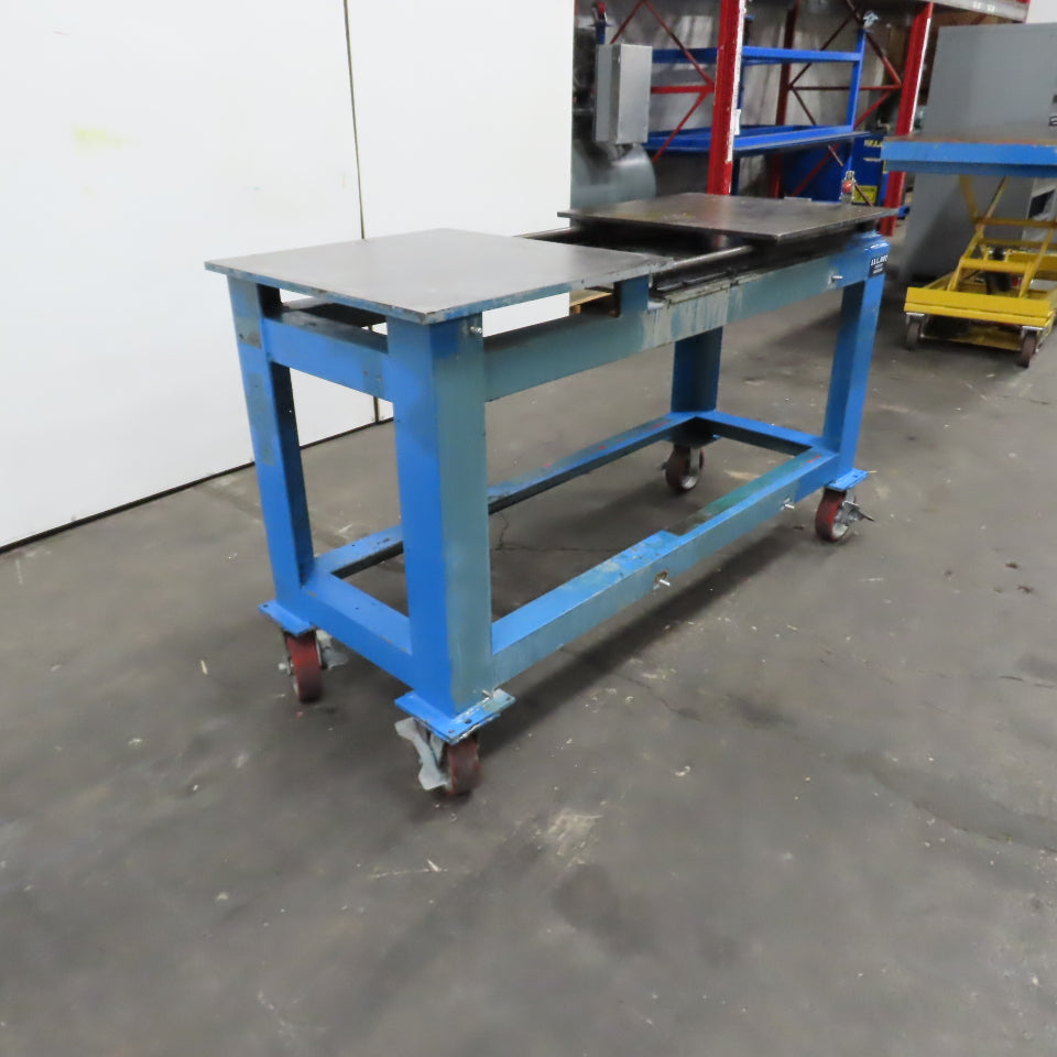 61" x 24" x 36" H Steel Slide Top Work Table Weld Bench 1/2" & 5/8" W/ Casters
