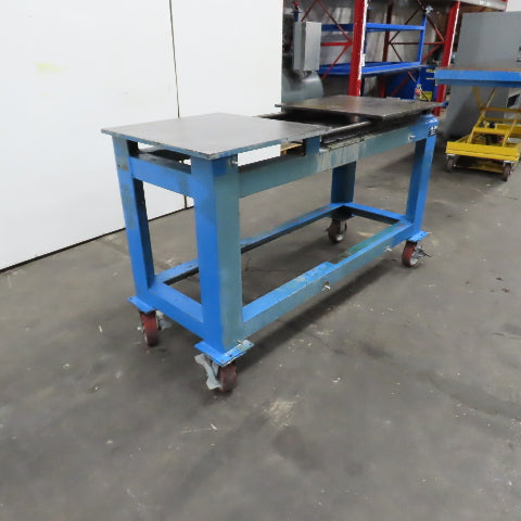 61" x 24" x 36" H Steel Slide Top Work Table Weld Bench 1/2" & 5/8" W/ Casters