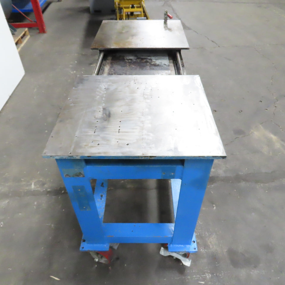 61" x 24" x 36" H Steel Slide Top Work Table Weld Bench 1/2" & 5/8" W/ Casters
