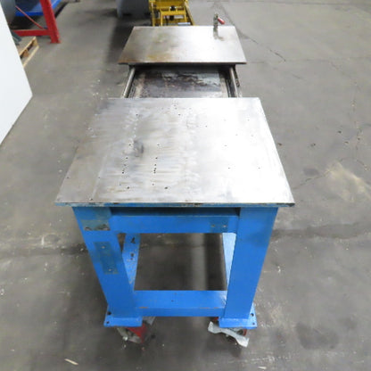 61" x 24" x 36" H Steel Slide Top Work Table Weld Bench 1/2" & 5/8" W/ Casters